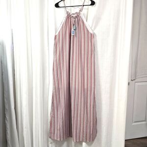 NWT Hayden LA Satin Summer Maxi Sundress Womens Size S Oversized‎ Halter